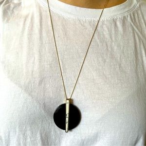 House of Harlow 1960 Black and Gold Pendant